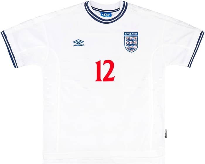 1999-01 England Home Shirt Southgate #12 - 7/10