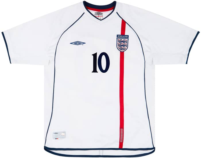 2001-03 England Home Shirt Owen #10 - 8/10