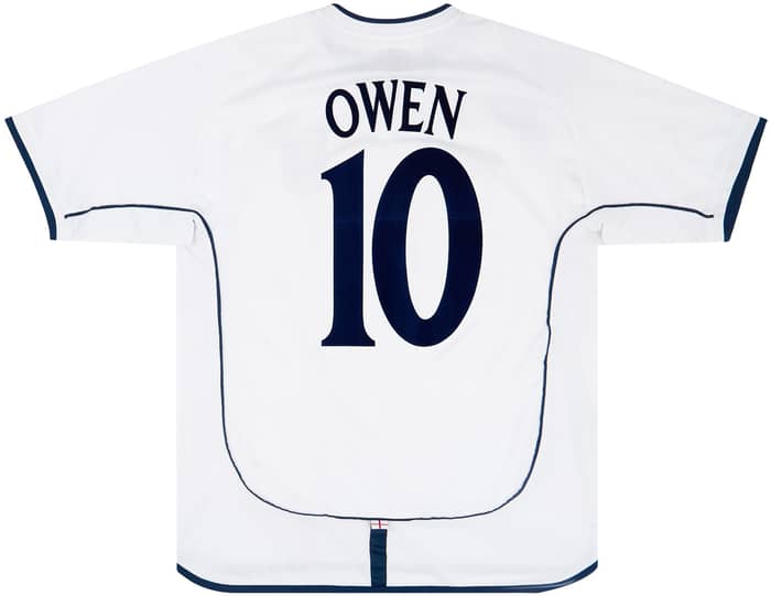2001-03 England Home Shirt Owen #10 - 8/10