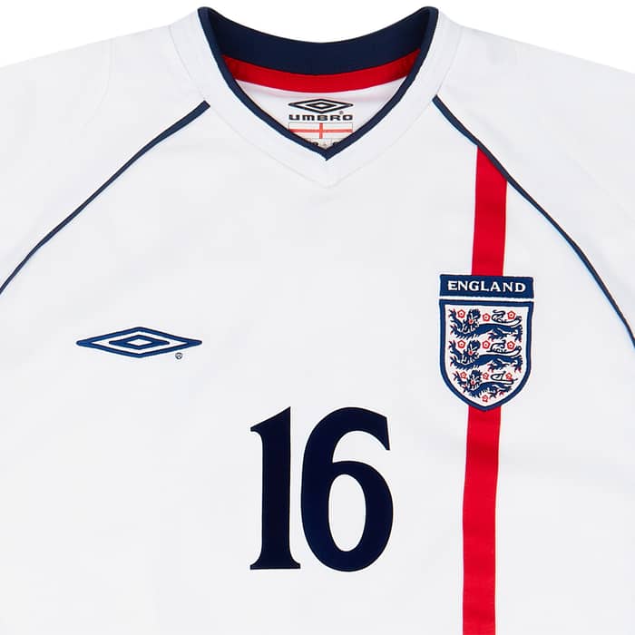 2001-03 England Home Shirt Southgate #16 - 8/10