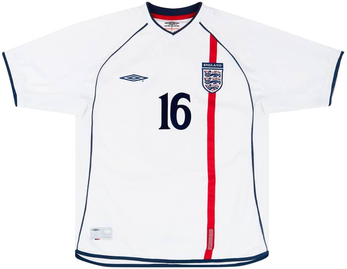 2001-03 England Home Shirt Southgate #16 - 8/10