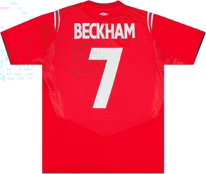 2004-06 England Away Shirt Beckham #7 - 8/10