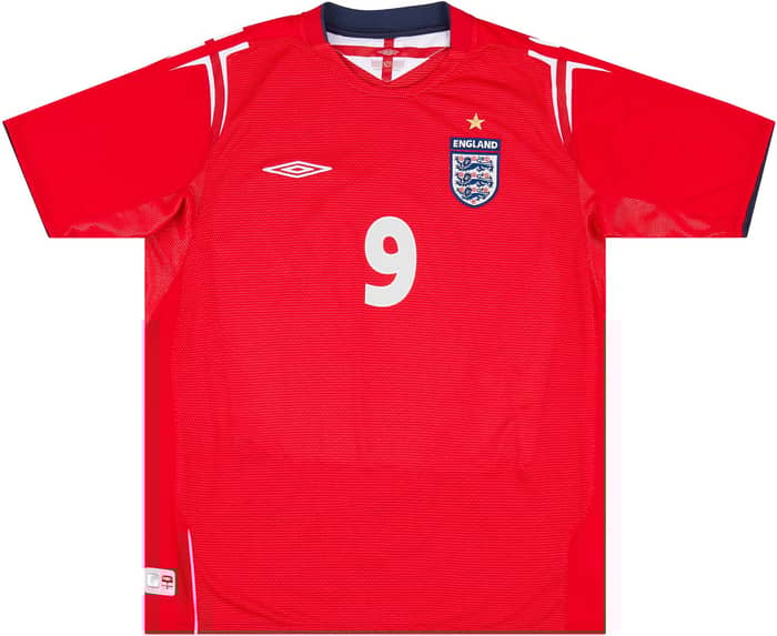 2004-06 England Away Shirt Rooney #9 - 7/10
