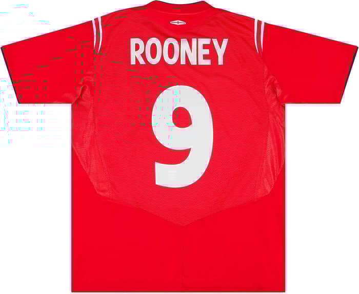 2004-06 England Away Shirt Rooney #9 - 7/10