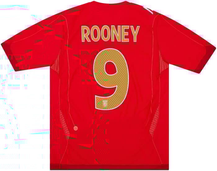 2006-08 England Away Shirt Rooney #9 - 9/10