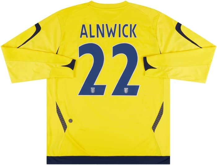 2007 England U-21 Match Issue GK Shirt Alnwick #22
