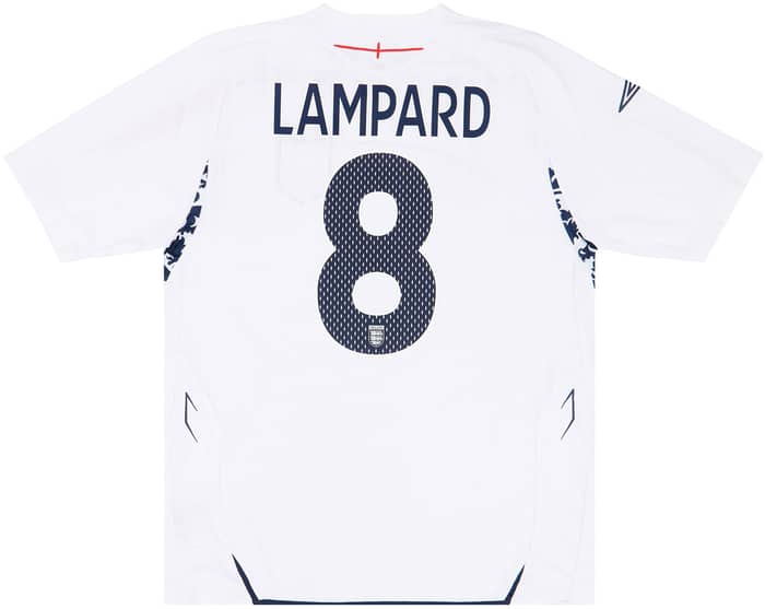 2007-09 England Home Shirt Lampard #8 - 8/10