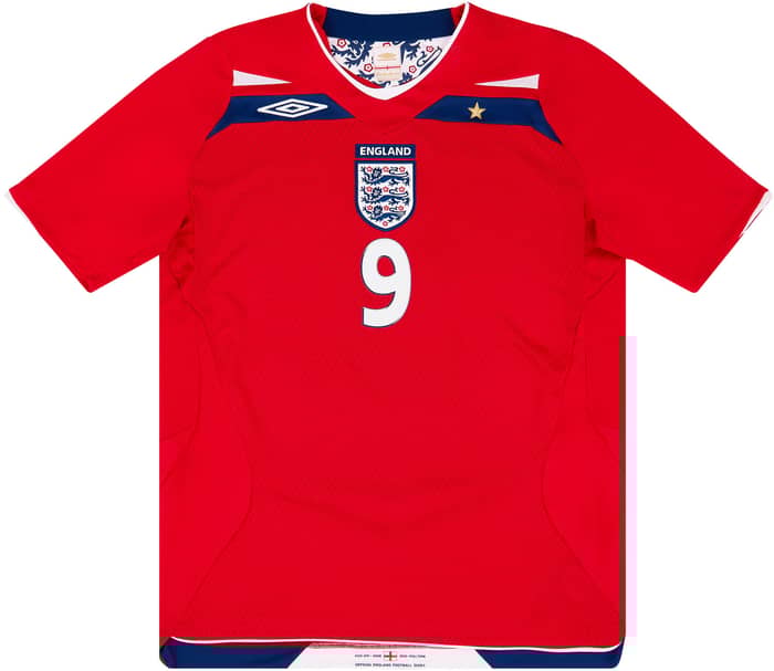 2008-10 England Away Shirt Rooney #9 - 8/10