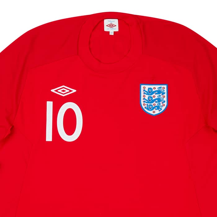 2010-11 England Away L/S Shirt Rooney #10 - 8/10 - (XL)