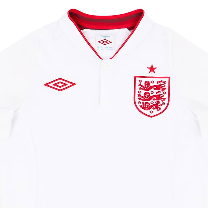 2012-13 England Home L/S Shirt - 6/10 - (XXL)