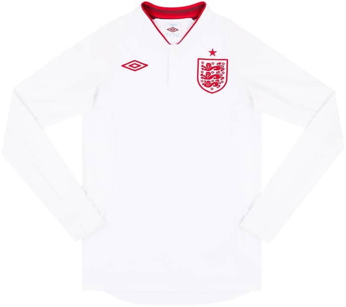 2012-13 England Home L/S Shirt - 6/10 - (XXL)
