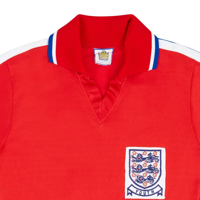 1974 England U-18 Match Issue Away Shirt #18 (Morley)