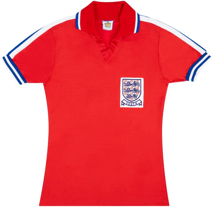 1974 England U-18 Match Issue Away Shirt #18 (Morley)