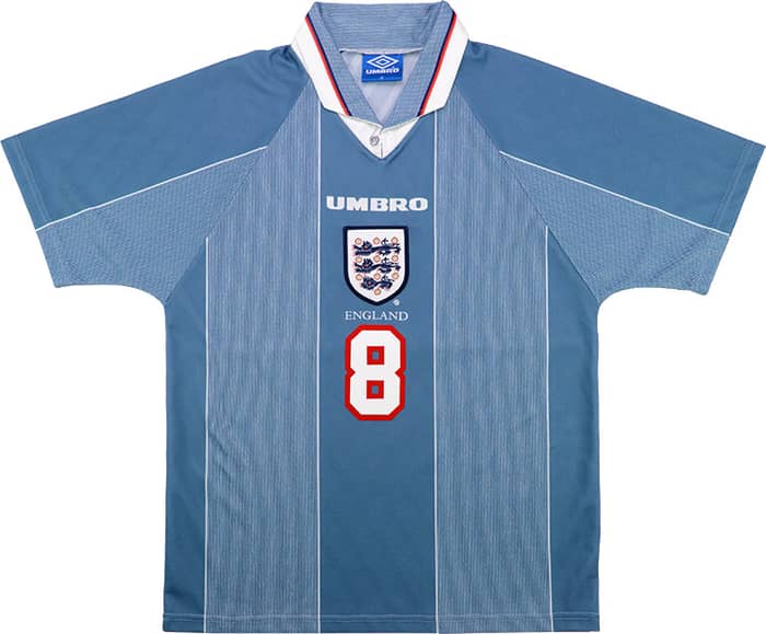 1996-97 England Away Shirt Gascoigne #8 - 6/10 - (XXL)