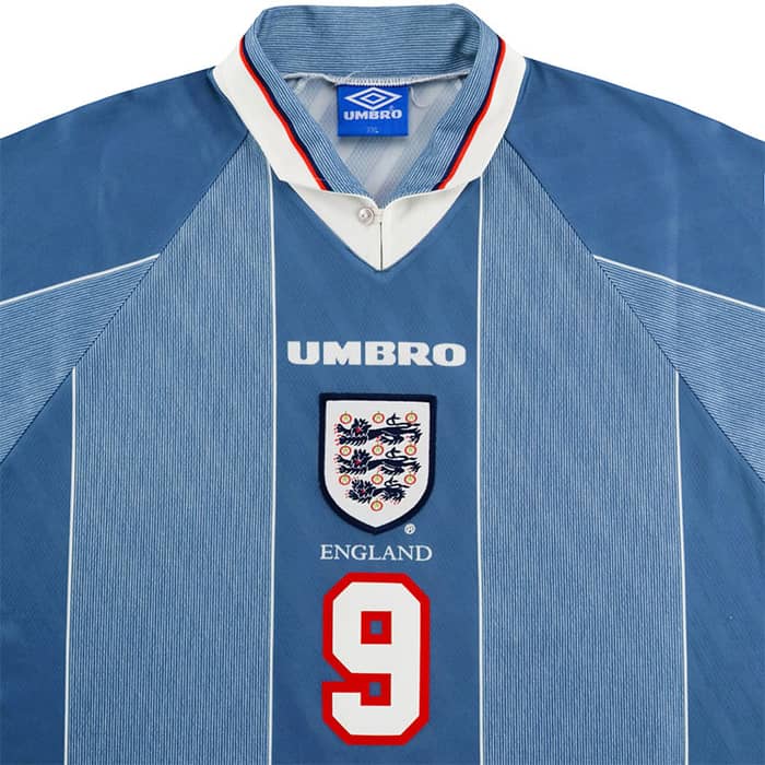 1996-97 England Away Shirt Shearer #9 - 8/10 - (XXL)