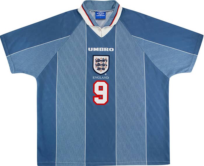 1996-97 England Away Shirt Shearer #9 - 8/10 - (XXL)