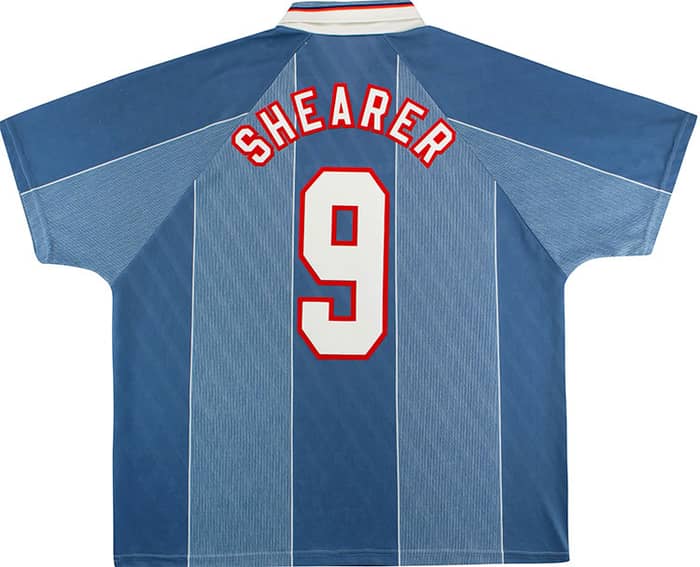 1996-97 England Away Shirt Shearer #9 - 8/10 - (XXL)