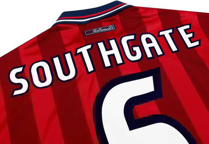 1997-99 England Away Shirt Southgate #6 - 8/10 - (XL)