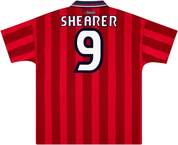 1997-99 England Away Shirt Shearer #9 - 6/10 - (L)