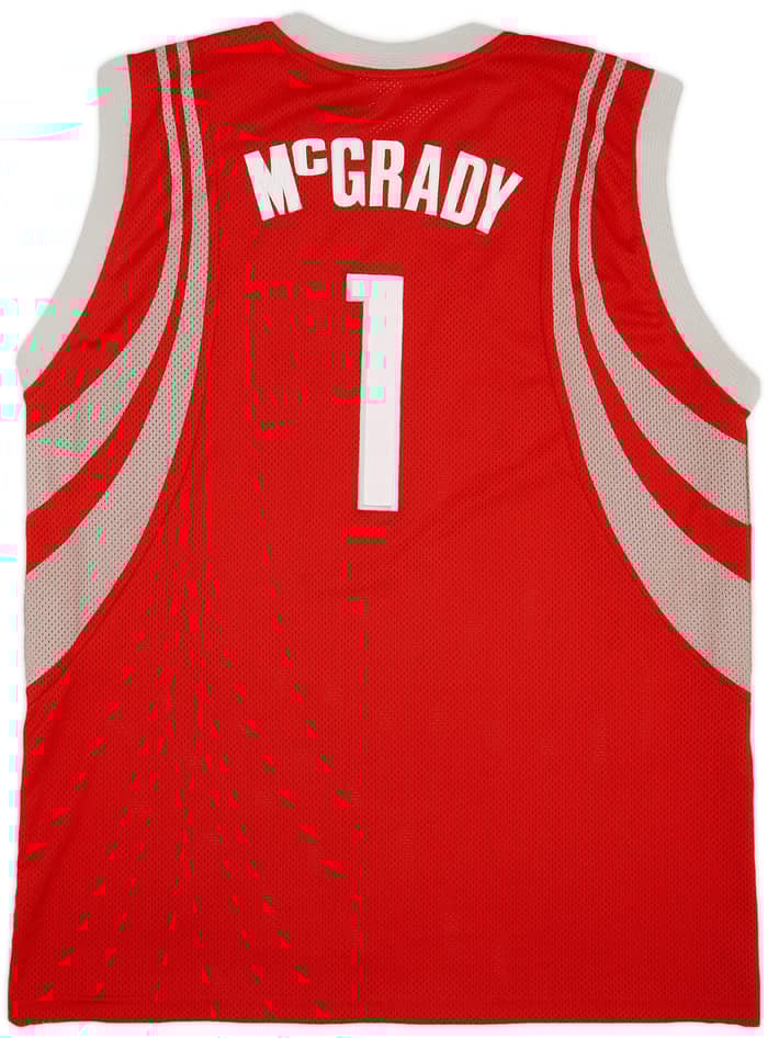 2004-10 Houston Rockets McGrady #1 Champion Authentic Away Jersey - 6/10 - (XL)