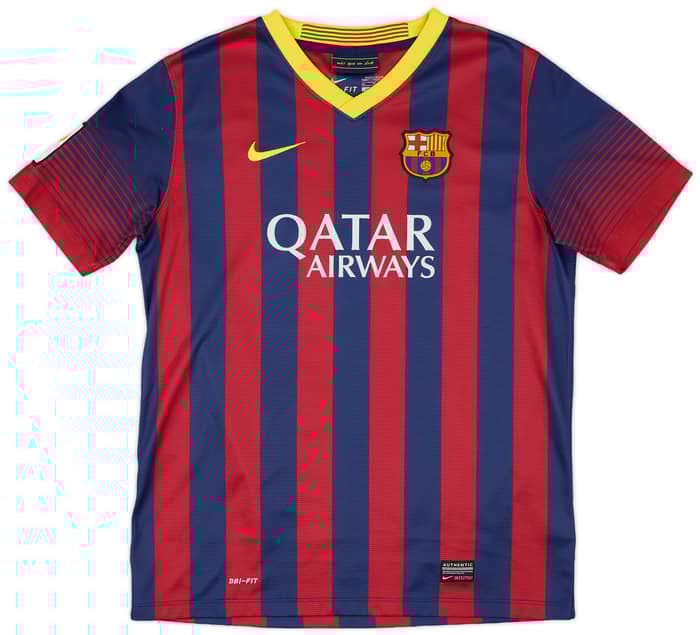 2013-14 Barcelona Home Shirt - 7/10 - (XL.Boys)