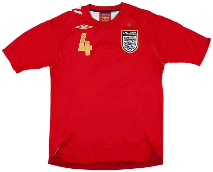 2006-08 England Away Shirt Gerrard #4 - 8/10 - (M)