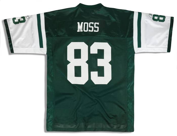 2002-04 New York Jets Moss #83 Reebok On Field Jersey (Home) XL