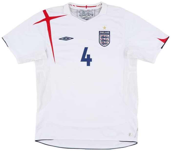 2005-07 England Home Shirt Gerrard #4 - 5/10 - (L)