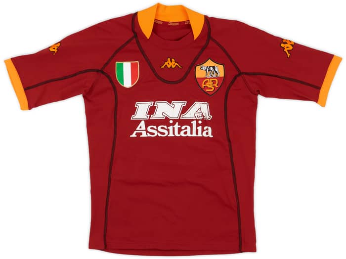 2001-02 Roma Home Shirt Totti #10 - 6/10 - (S)