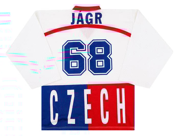 1990s Czech Republic National Hockey Team Jagr #68 Jersey (Away) Y