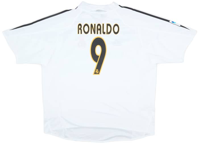 2004-05 Real Madrid Home Shirt Ronaldo #9 (XXL)