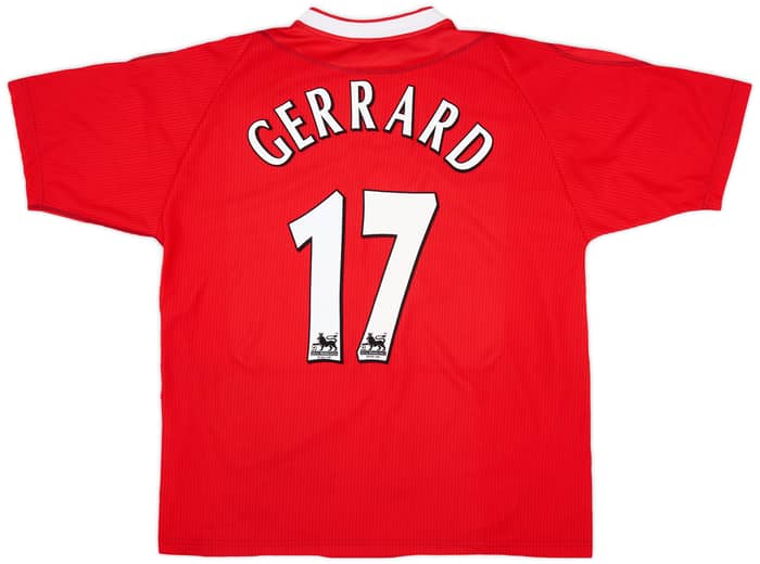 2002-04 Liverpool Home Shirt Gerrard #17 - 7/10 - (XL)