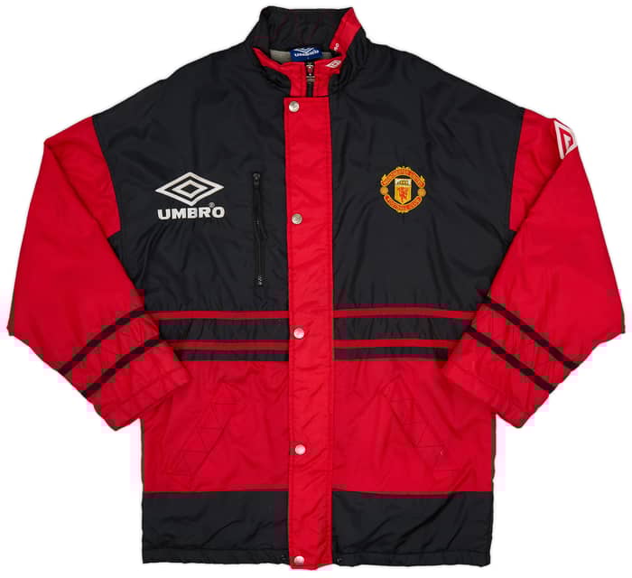 1996-97 Manchester United Umbro Padded Bench Coat - 9/10 - (S)