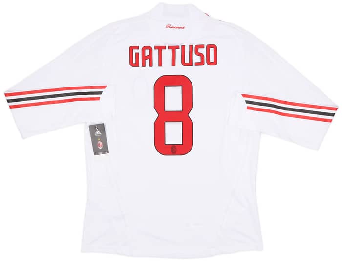 2008-09 AC Milan Player Issue Away L/S Shirt Gattuso #8 (L)