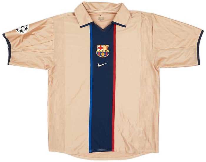 2002-03 Barcelona Match Worn Champions League Third Shirt Gabri #18