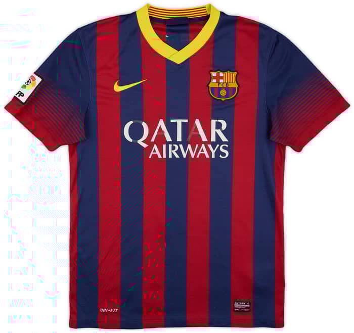 2013-14 Barcelona Home Shirt - 4/10 - (S)