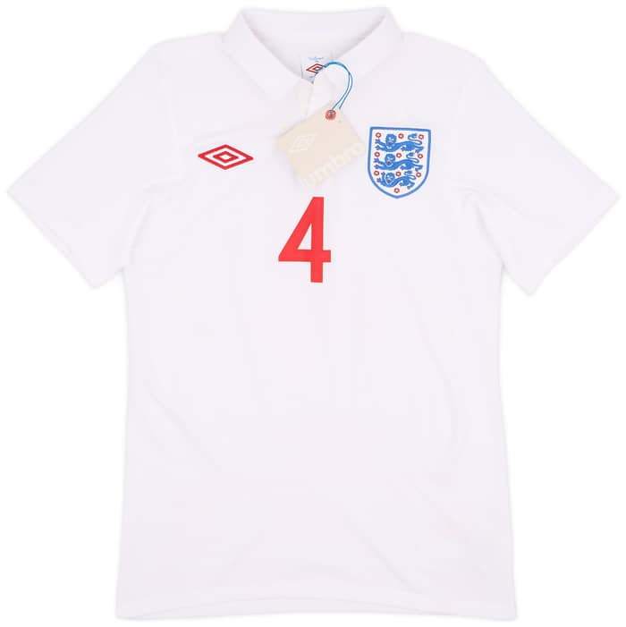 2009-10 England Home Shirt Gerrard #4 (XS)