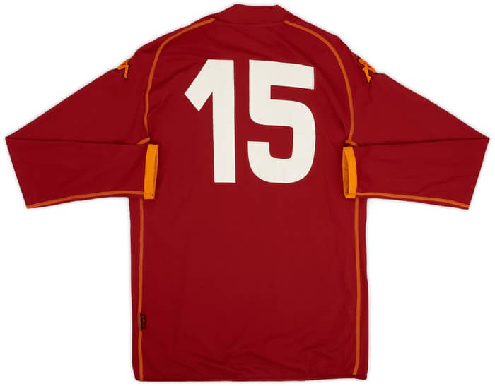 2008-09 Roma Home L/S Shirt - 6/10 - (L)