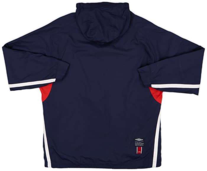 2004-05 England Umbro 1/4 Zip Hooded Rain Jacket - 9/10 - (XL.Boys)