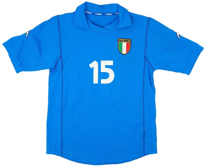 2001 Italy Women's Home Shirt #15 - 6/10 - (Women's L)