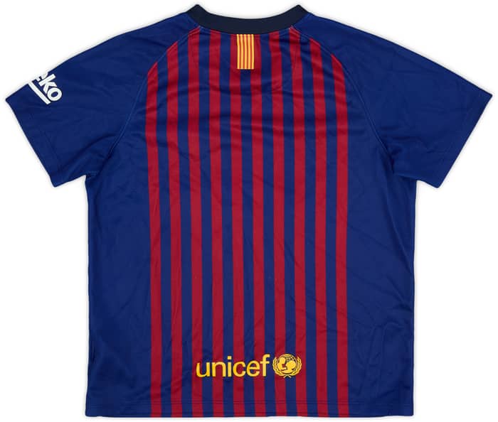 2018-19 Barcelona Home Shirt - 9/10 - (7-8 Years)