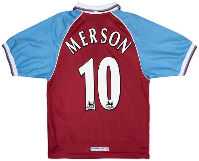 1998-99 Aston Villa Home Shirt Merson #10 - 9/10 - (S)