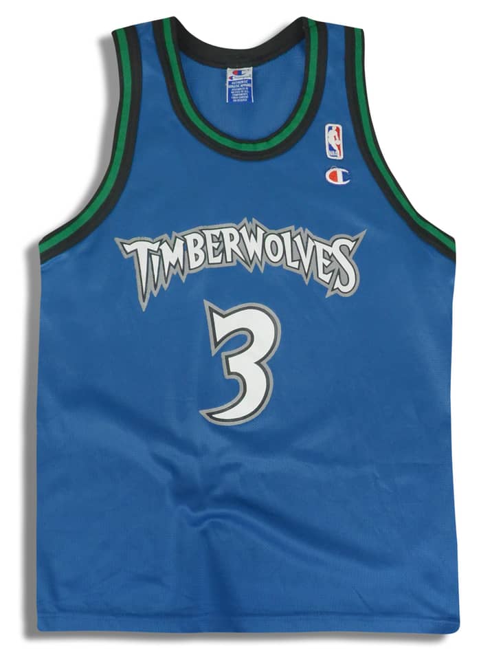 1996-99 Minnesota Timberwolves Marbury #3 Champion Jersey (Away) S