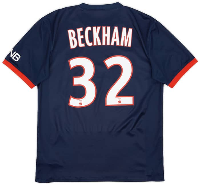 2013-14 Paris Saint-Germain Home Shirt Beckham #32 - 6/10 - (M)