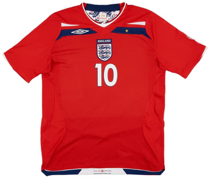 2008-10 England Away Shirt Rooney #10 - 8/10 - (L)