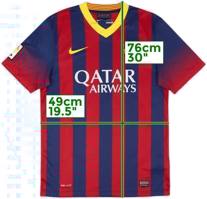 2013-14 Barcelona Home Shirt Messi #10 - 9/10 - (S)