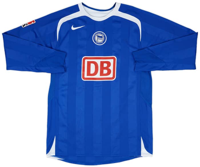 2006-07 Hertha Berlin Player Issue Squad Signed Away L/S Shirt Ede #39
