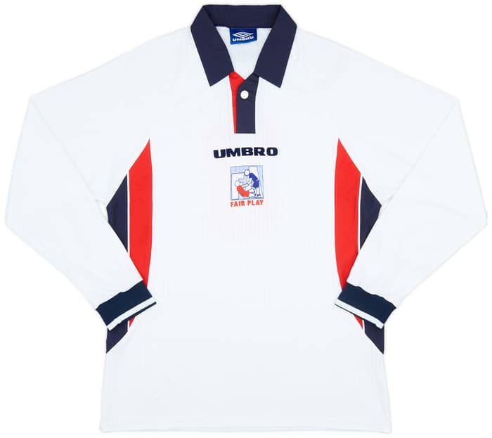 1998-99 Umbro Template L/S Shirt (England) #3 - 9/10 - (S)