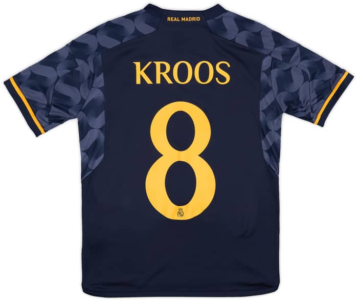 2023-24 Real Madrid Away CL Shirt Kross #8 (XS.Kids)