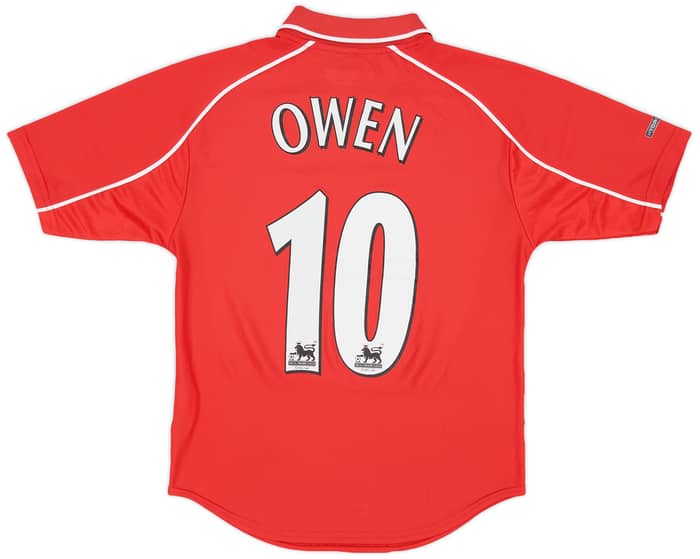 2000-02 Liverpool Home Shirt Owen #10 - 6/10 - (XL.Boys)
